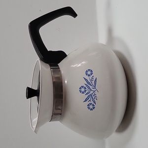 Corning Ware Blue Cornflower 1960s Teapot With Lid 6 Cup Rare Back Stamp P-104